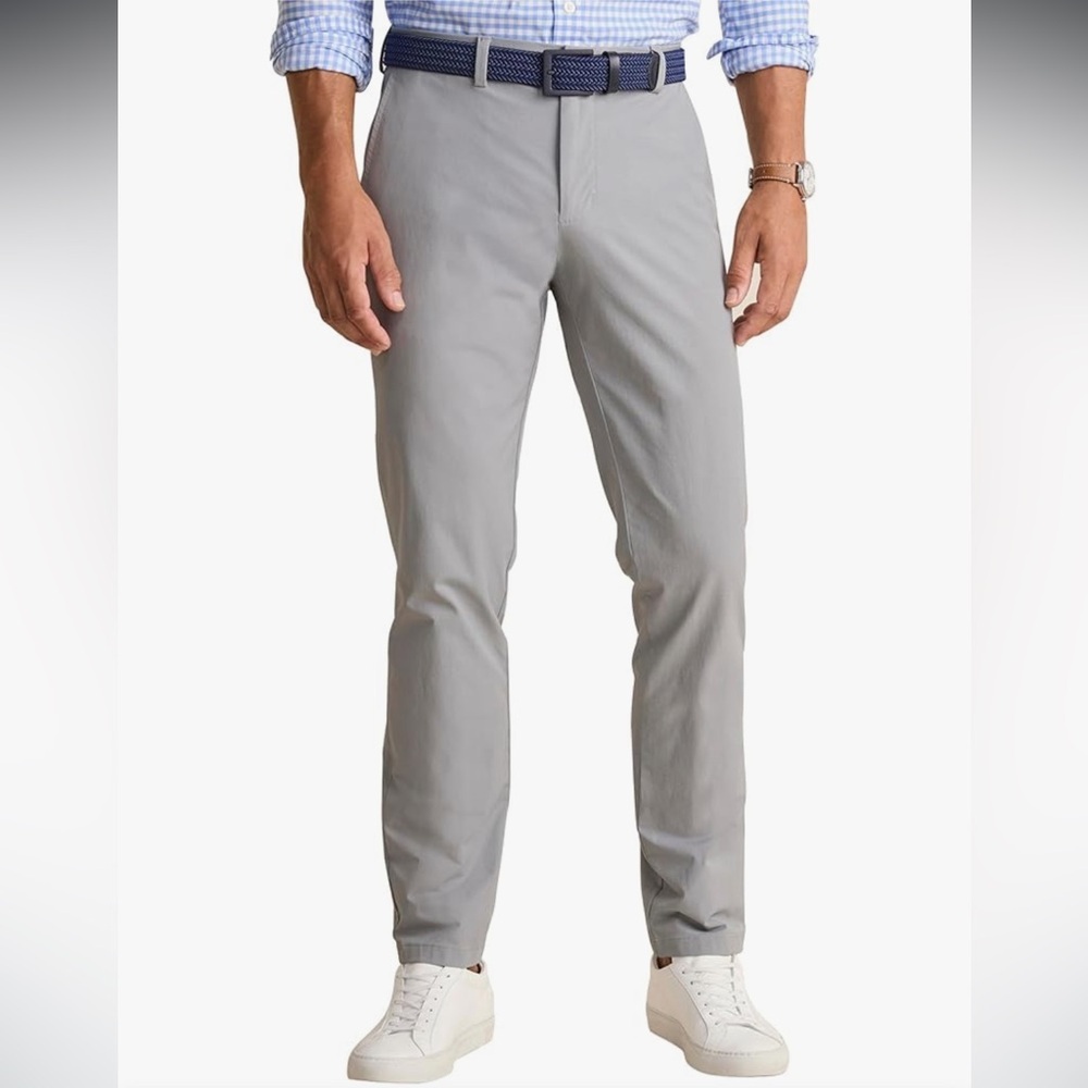 Vineyard Vines Stretch Breaker Gray Chinos Classic Fit Cotton Blend Size 36